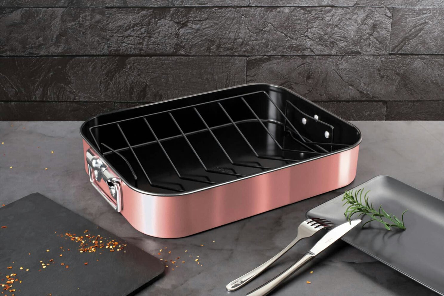 Berlinger Haus Roasting Pan and Rack Berlinger Haus BH-7851 I-Rose