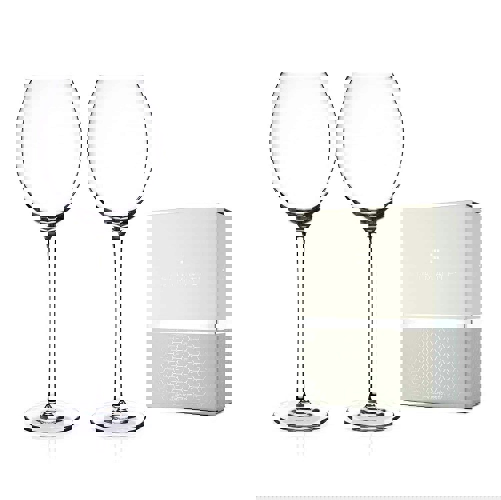 Diamante Elegance White Wine Glasses - Set of 2