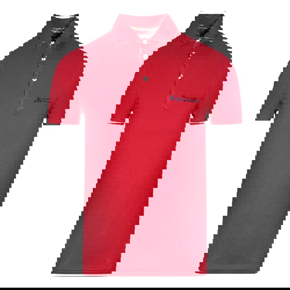 Aquascutum Signature Logo Polo Shirt - Red