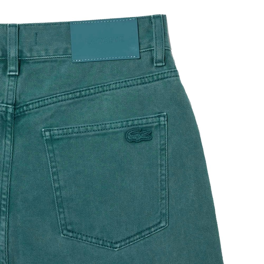 Lacoste Womens/Ladies Natural Dyed Denim Straight Leg Jeans - Green