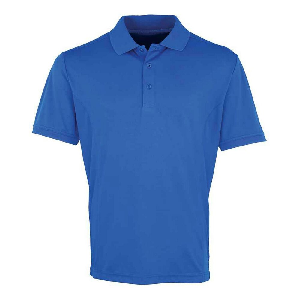 Premier Mens Coolchecker Pique Polo Shirt - Royal Blue - Royal Blue - 100% Polyester