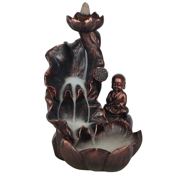 Serano Bronze Effect Buddha Backflow Incense Burner