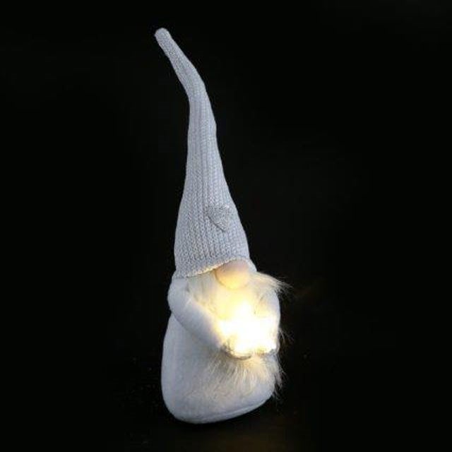 Serano 39cm Silver Gonk Ornament with LED Star