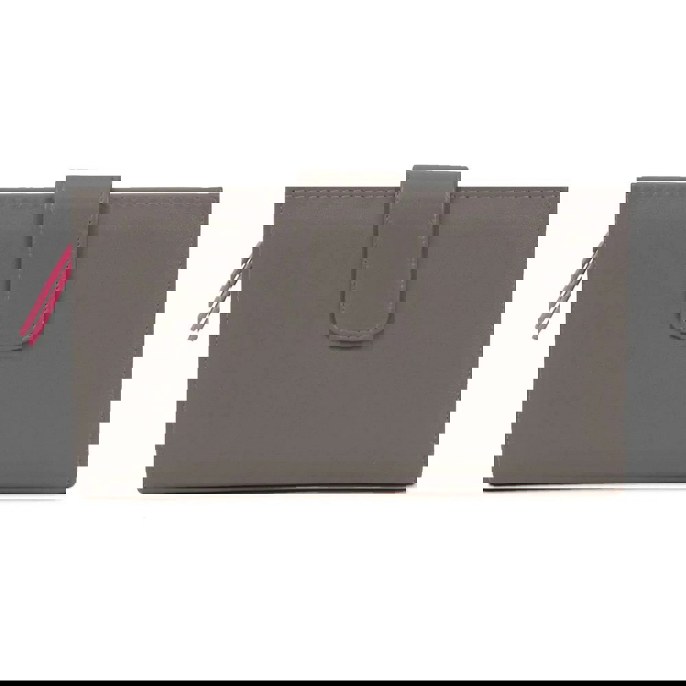 Eastern Counties Leather Hayley Leather Purse - Grey/Pink