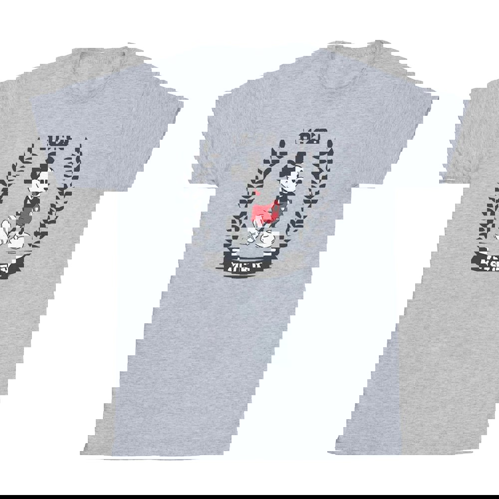 Disney Mens Mickey Mouse Laurel T-Shirt - Heather Grey