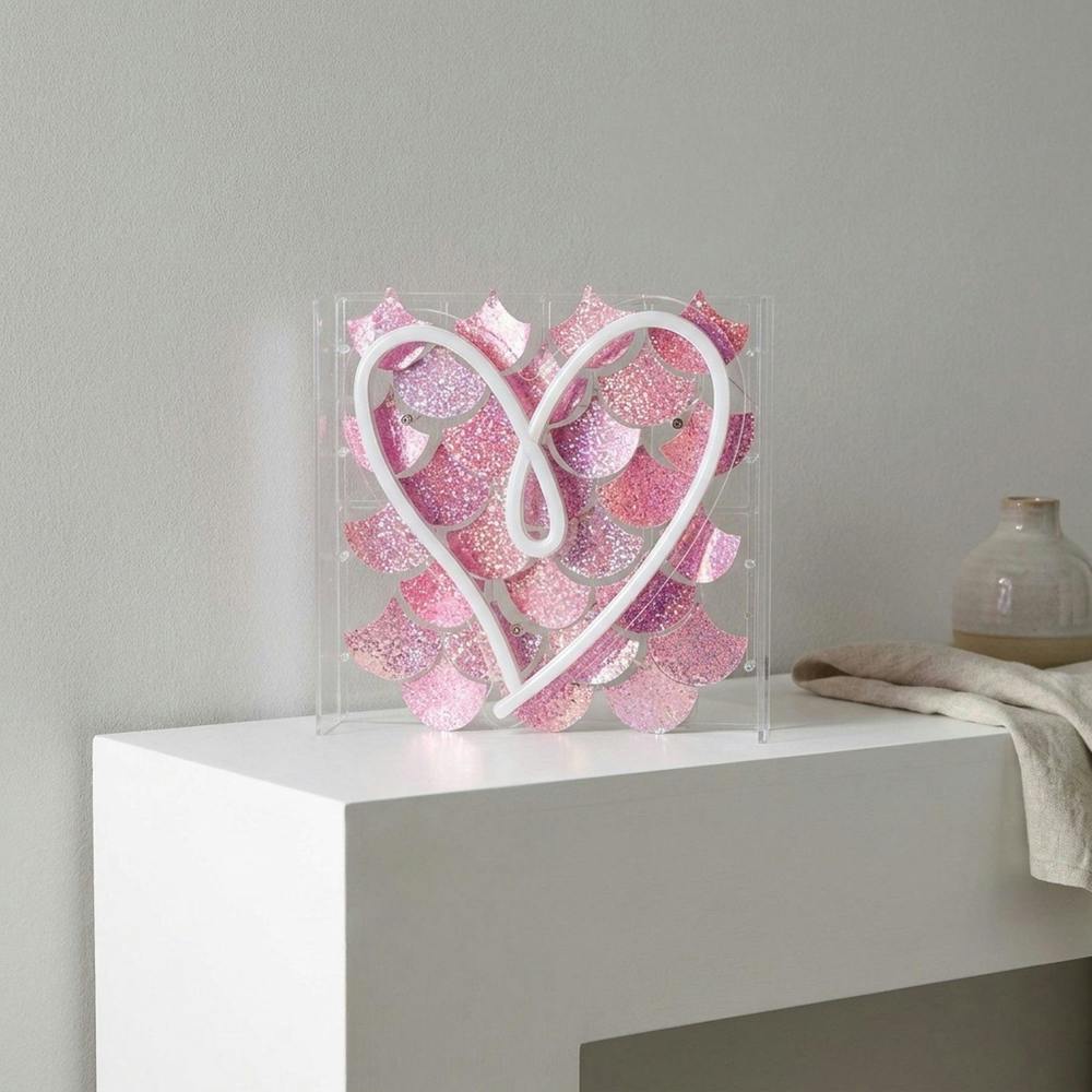 Garden Greatness Vibrant Heart Neon-Style Wall Mantel Sign