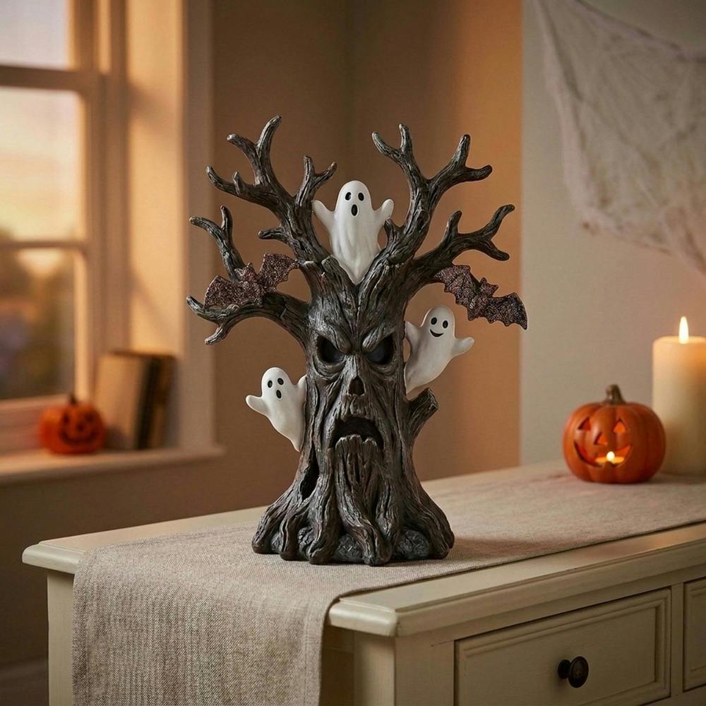 Garden Greatness LED Light-Up Ghost Bat Tree Ornament