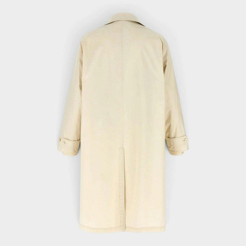 Maison Margiela Longline Trench Coat Ivory White