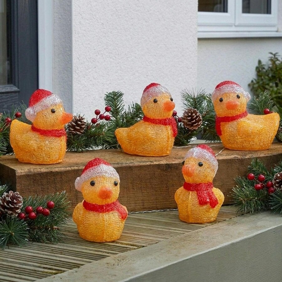 Garden Greatness Christmas Ice Effect Duckling LED Decorations