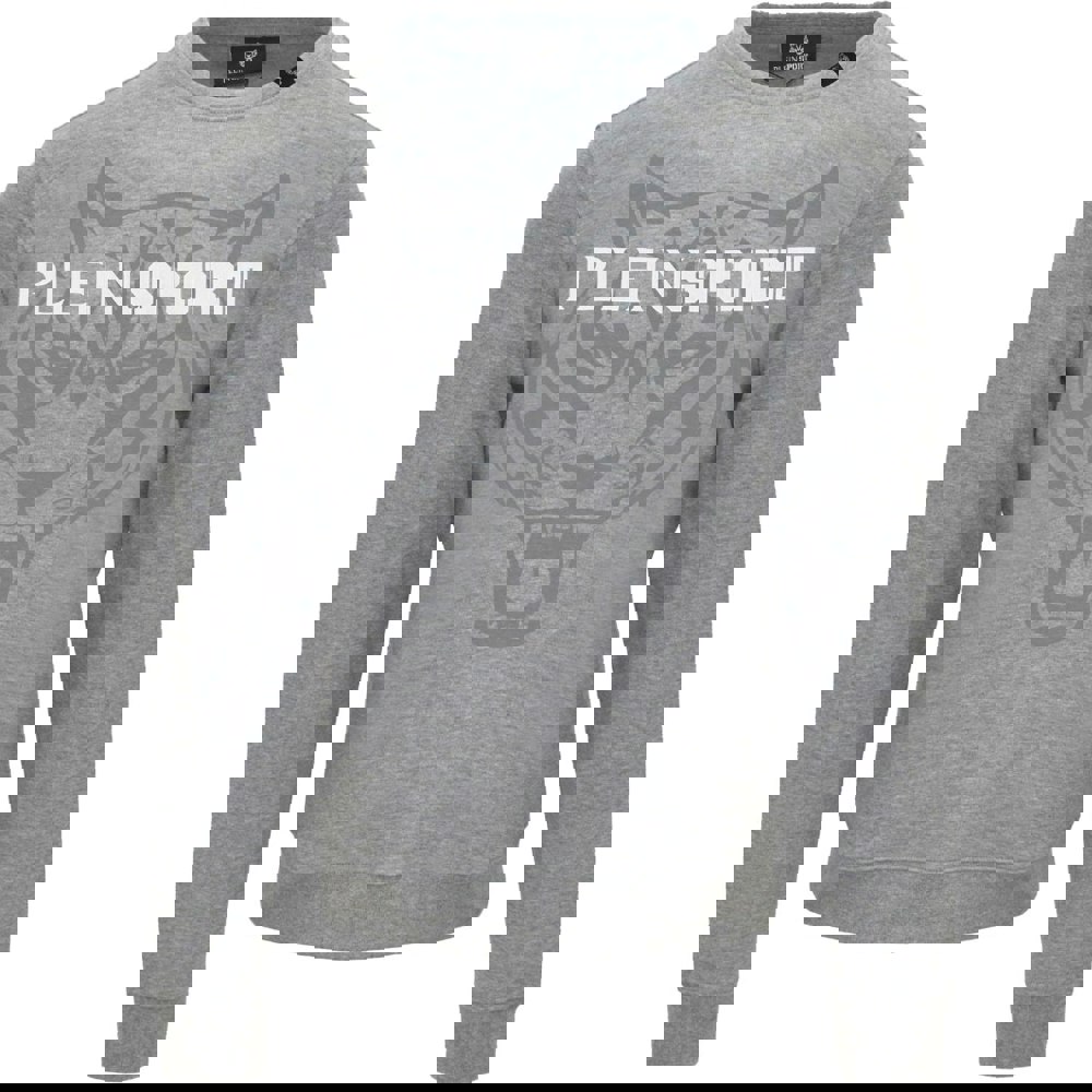 Plein Sport Large Branded Logo Tiger Grey Jumper S