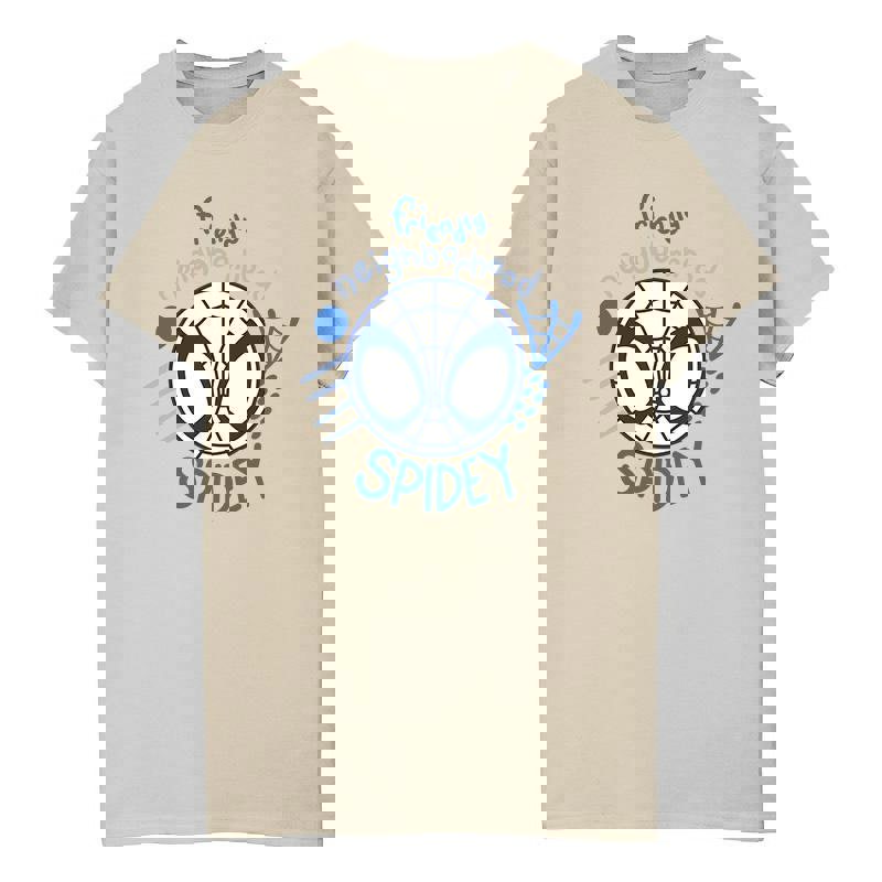 Marvel Boys Spidey And His Amazing Friends Neighbourhood T-Shirt - Sand