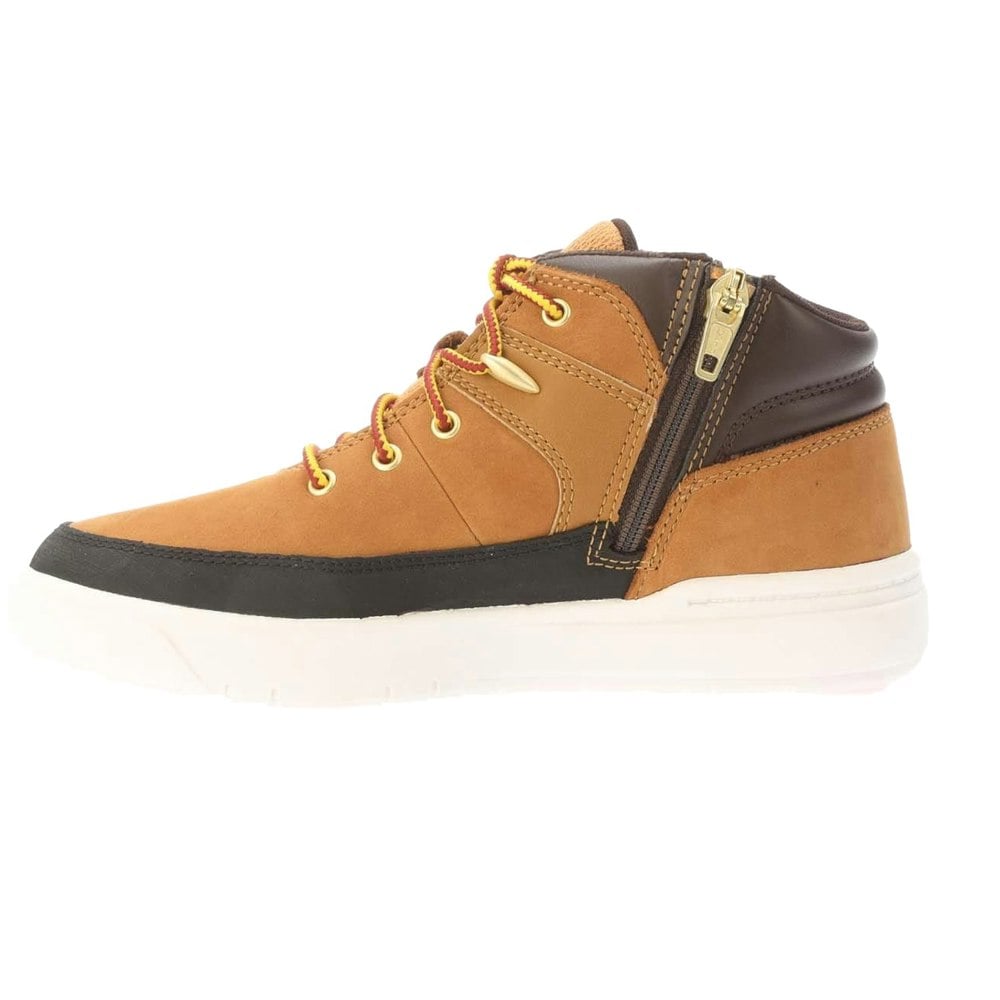 Timberland Kids Seneca Bay Leather Zipped Hiking Boots - Wheat