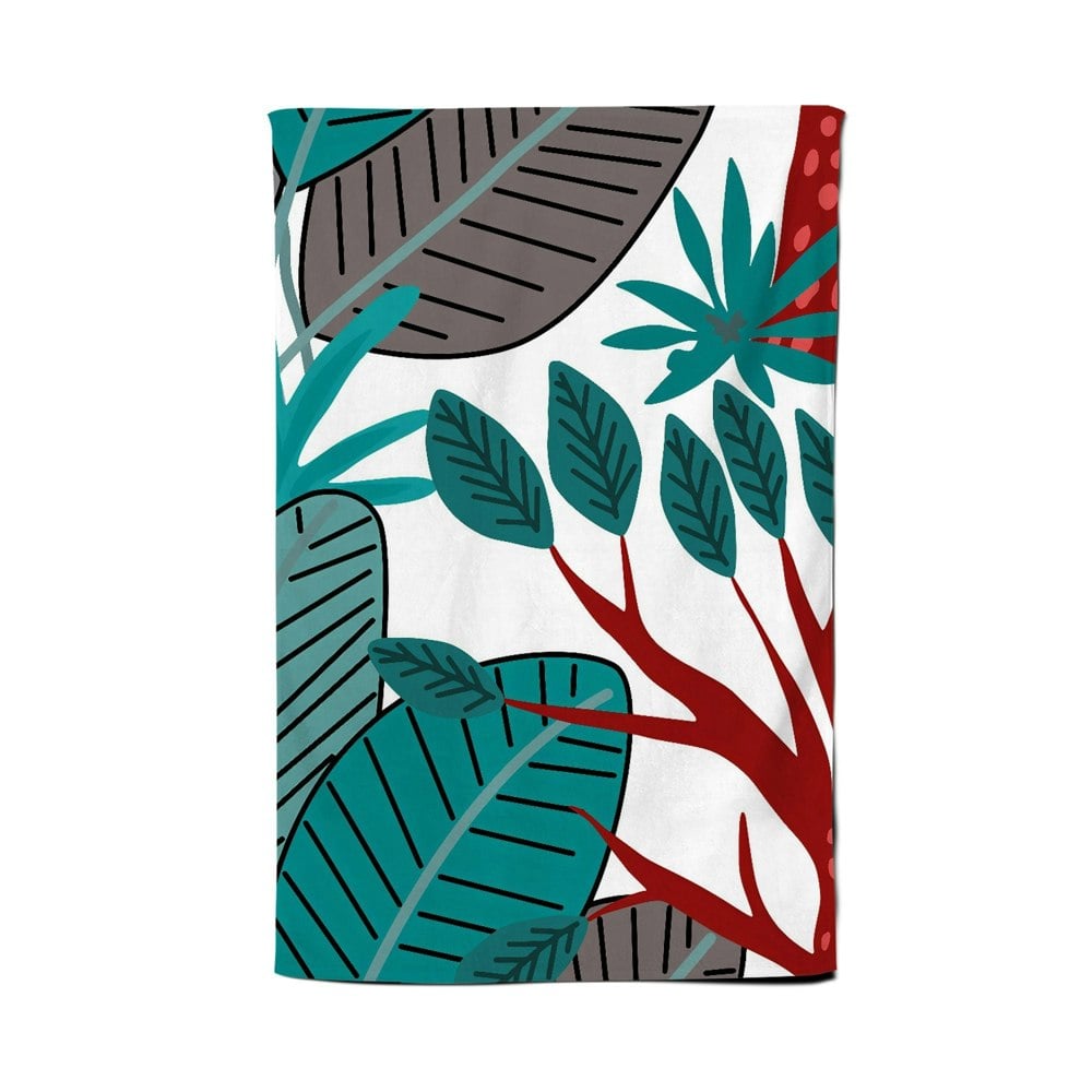 Warren Reed Jungle Exotic Summer Tropical Leaves Tea Towel