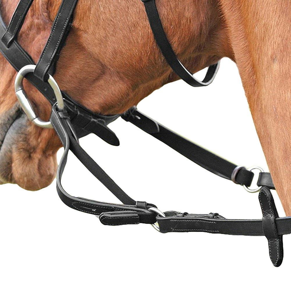 Shires Flexible Leather Horse Reins - Black