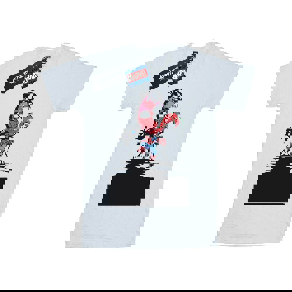 Marvel Boys Spider-Man Venom Cartoon T-Shirt - White