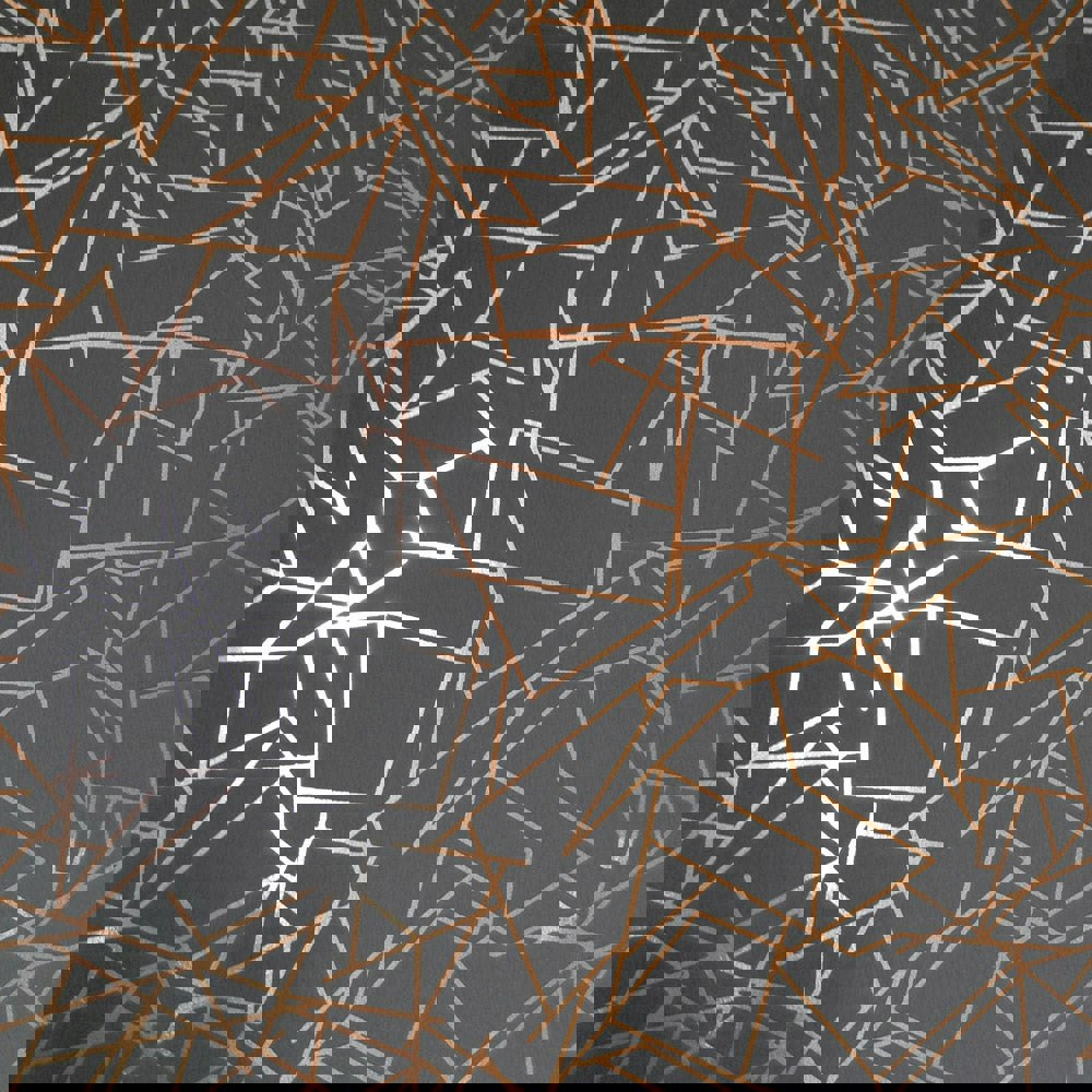 Angles copper rose / lead grey wallpaper