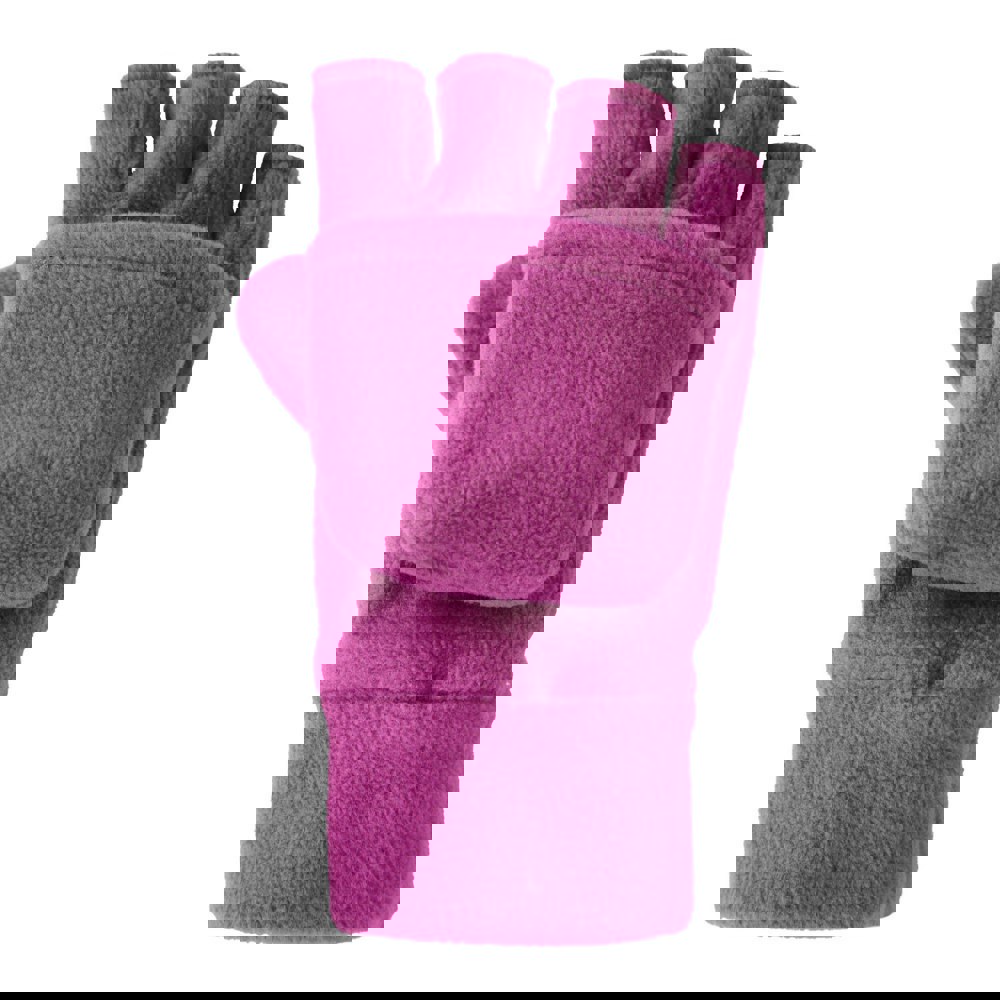 Mountain Warehouse Childrens/Kids Fingerless Fleece Mittens - Pink