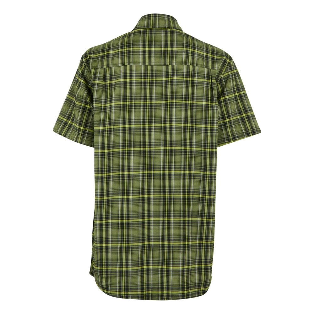 Regatta Mens Begarno Checked Short-Sleeved Shirt - Nephrite Green/Black