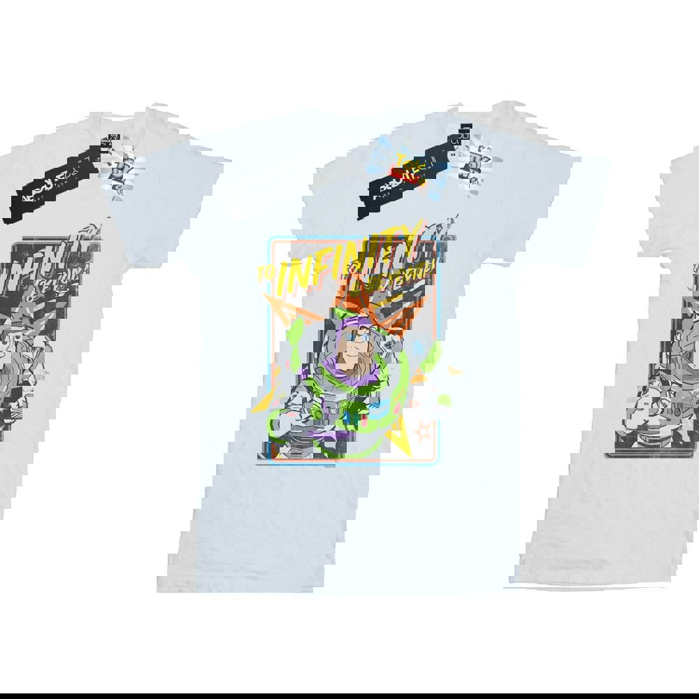 Disney Womens/Ladies Toy Story 4 Buzz To Infinity Cotton Boyfriend T-Shirt - White