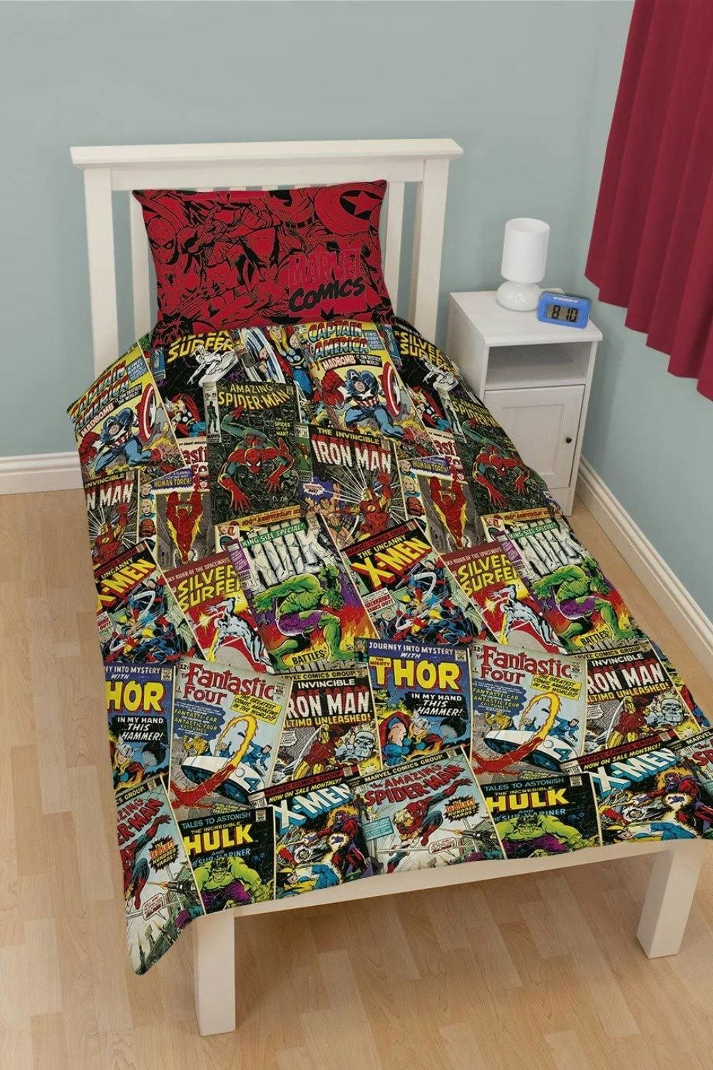 Marvel Avengers Comic Covers Childrens Duvet Cover Bedding Set