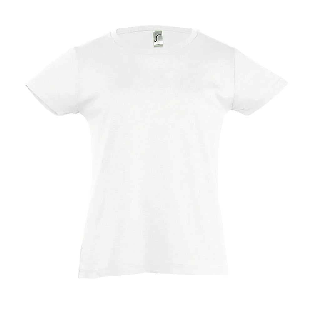 SOLS Girls Cherry Short Sleeve T-Shirt - White - White - 100% Cotton