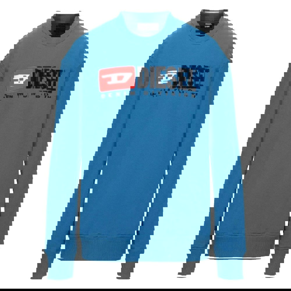 Diesel Divison Logo Blue Sweatshirt