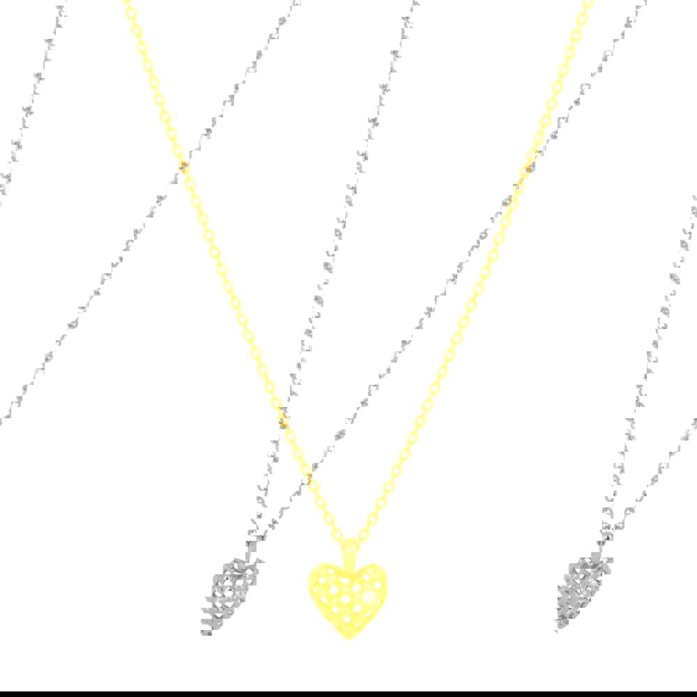 Gold Trip Vintage Lattice Heart Pendant