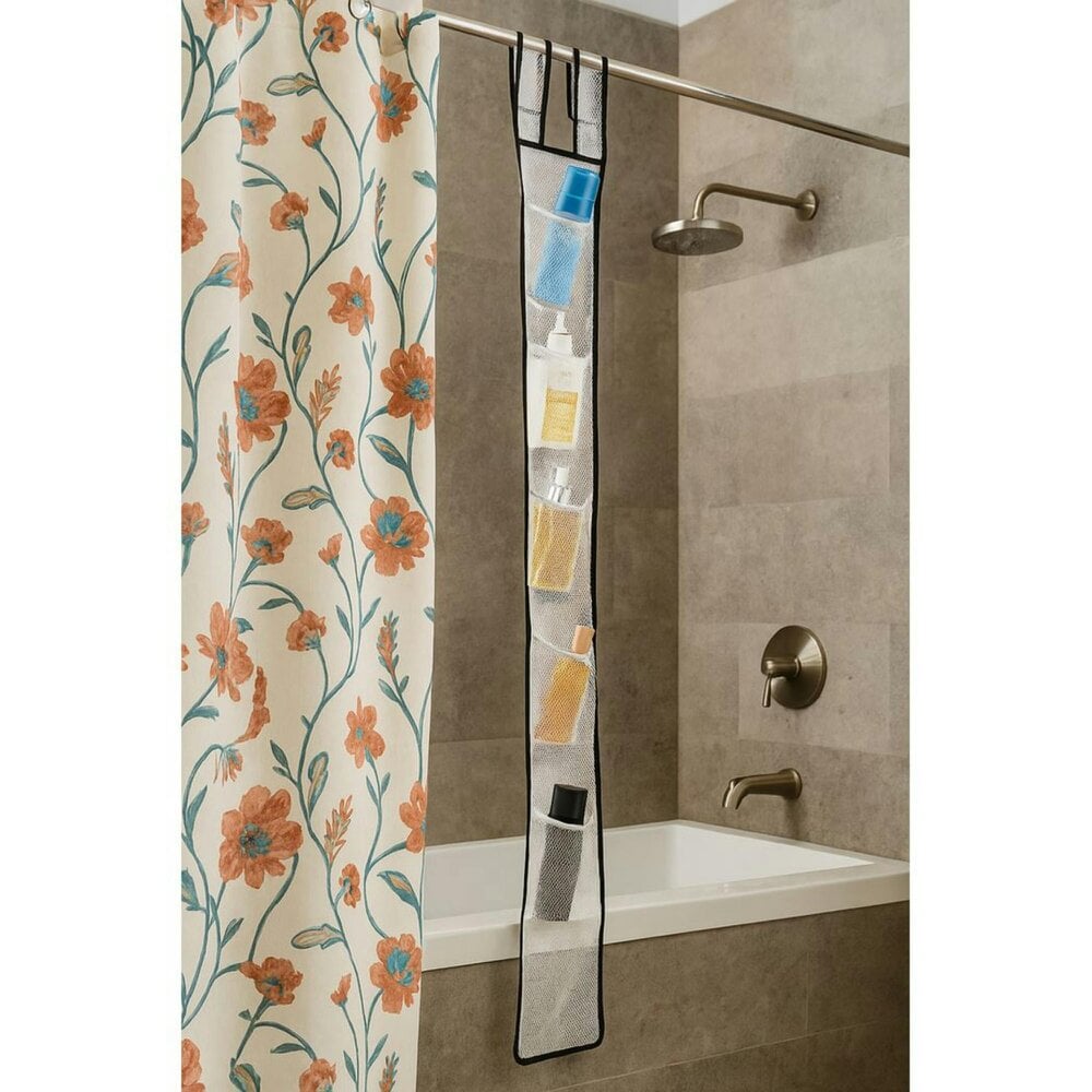 Dyzi 7 Pocket Hanging Mesh Shower Caddy Bathroom Storage Organiser