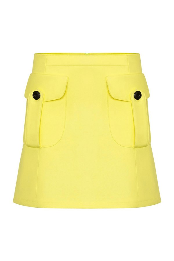 Bo Carter A Line Rhonda Skirt in Organic Cotton - Yellow