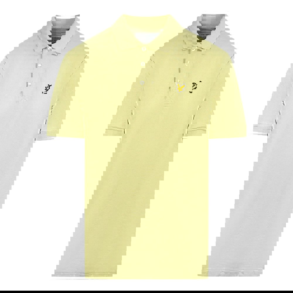 Lyle & Scott Natural Green Plain Polo Shirt