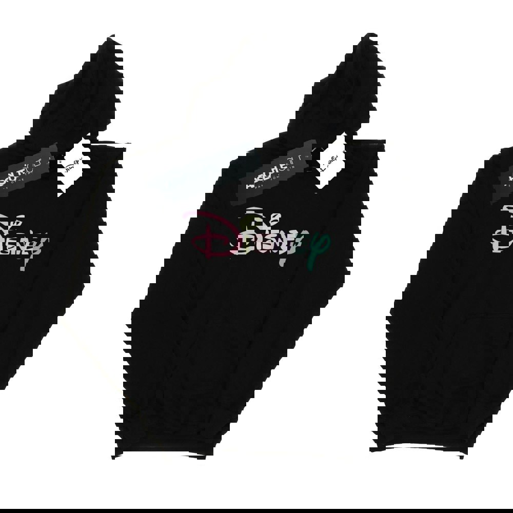 Disney Womens/Ladies Pastel Logo Hoodie - Black