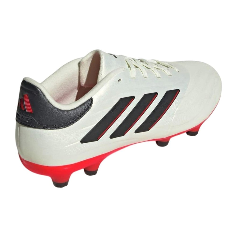 Adidas Mens Copa Pure II League 3 Stripes Leather Firm Ground Football Boots - Solar Red/White