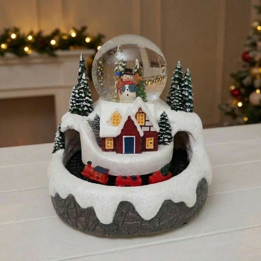 Garden Greatness Mountain Scene Light-Up Snow Globe