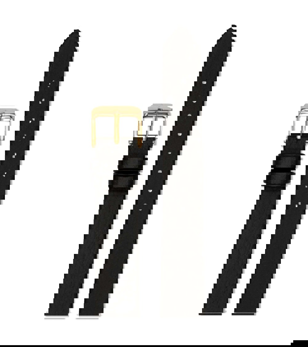 Votch Black with brushed gold buckle | 18mm