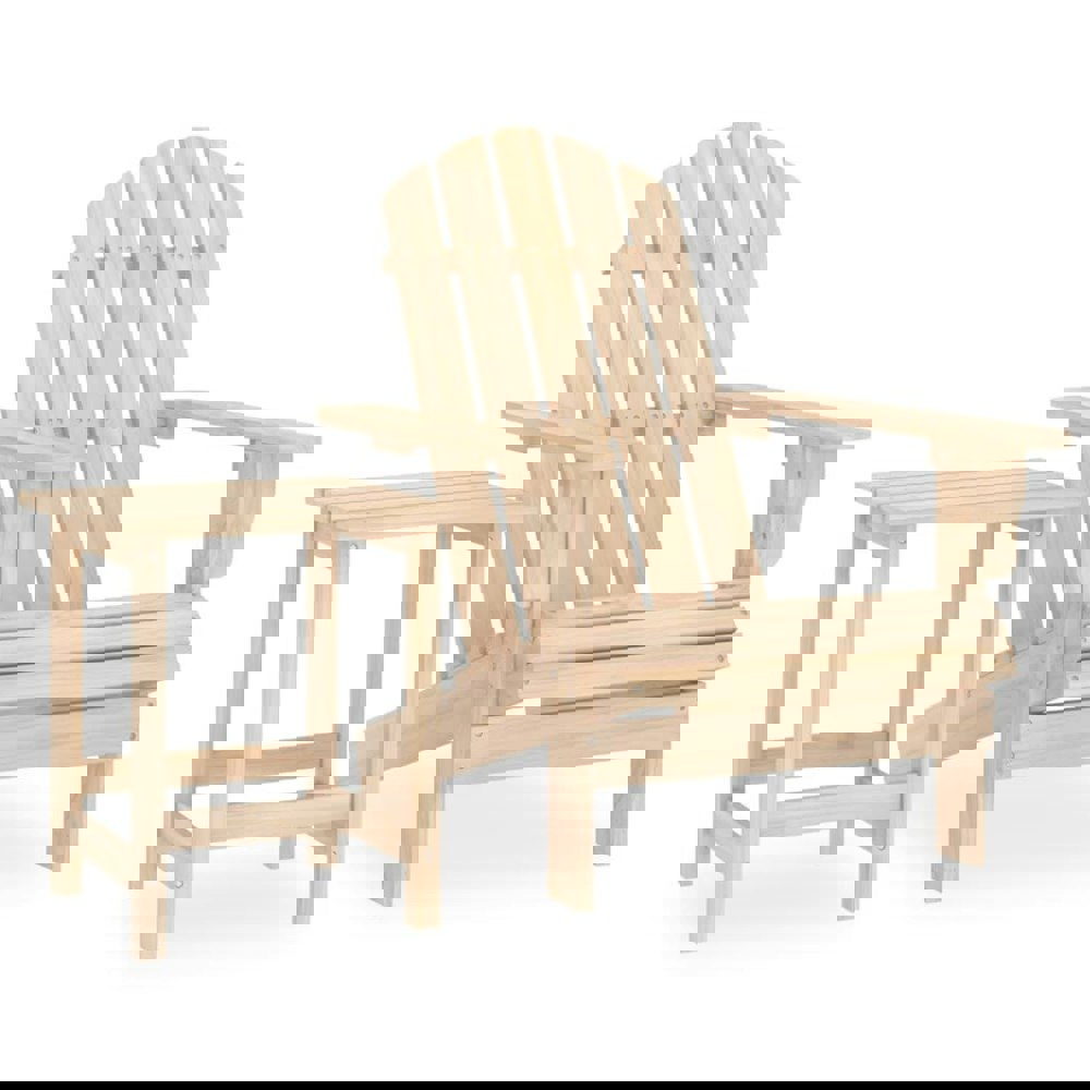 Berkfield Garden Adirondack Chair with Table Solid Fir Wood