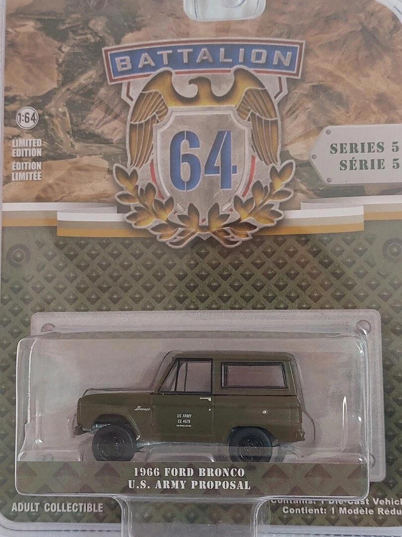 MCSlots 1966 Ford Bronco U.S. Army Proposal 1:64 Scale Greenlight 61050D
