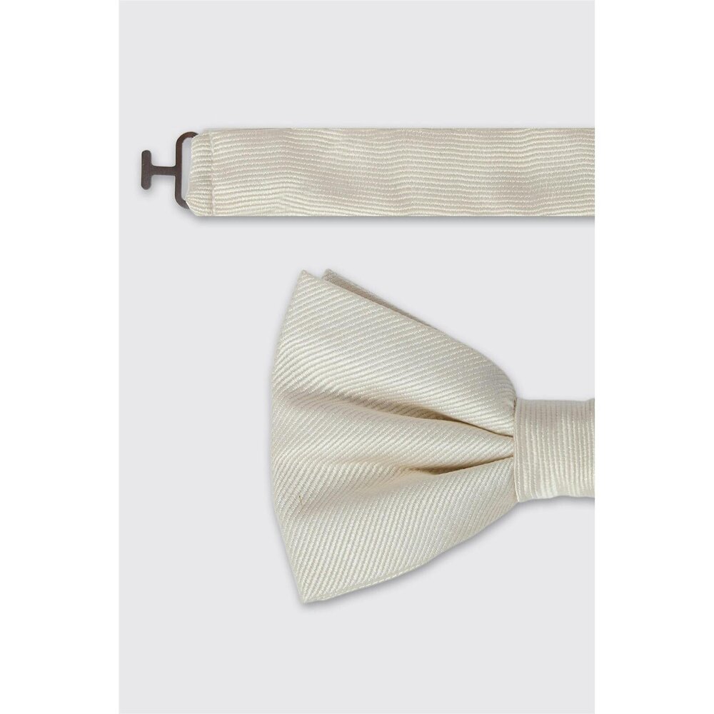 Alexandre Silver Alexandre Ivory Twill Bow Tie
