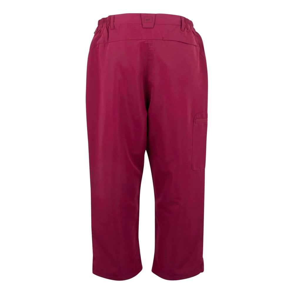 Regatta Womens/Ladies Chaska III Walking Capri Cropped Trousers - Beaujolais