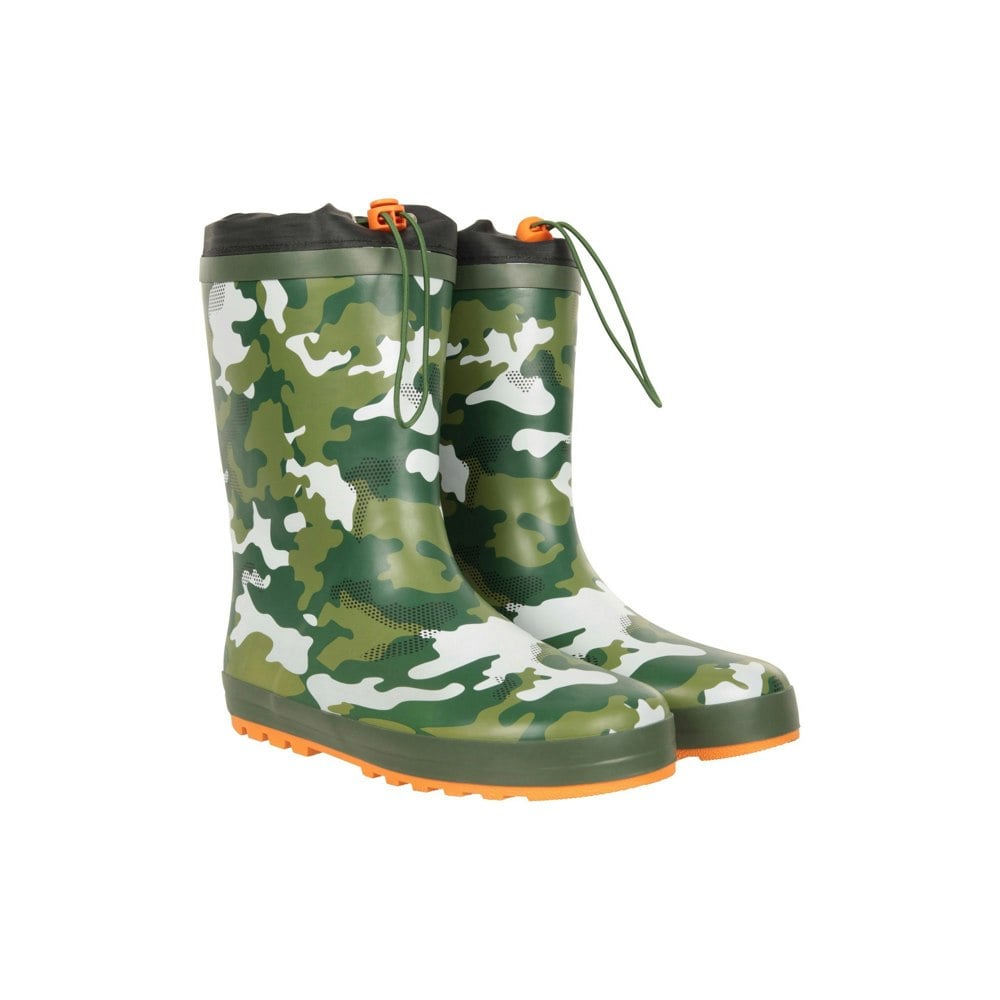 Mountain Warehouse Kids Camo Winter Wellington Boots - Khaki Green