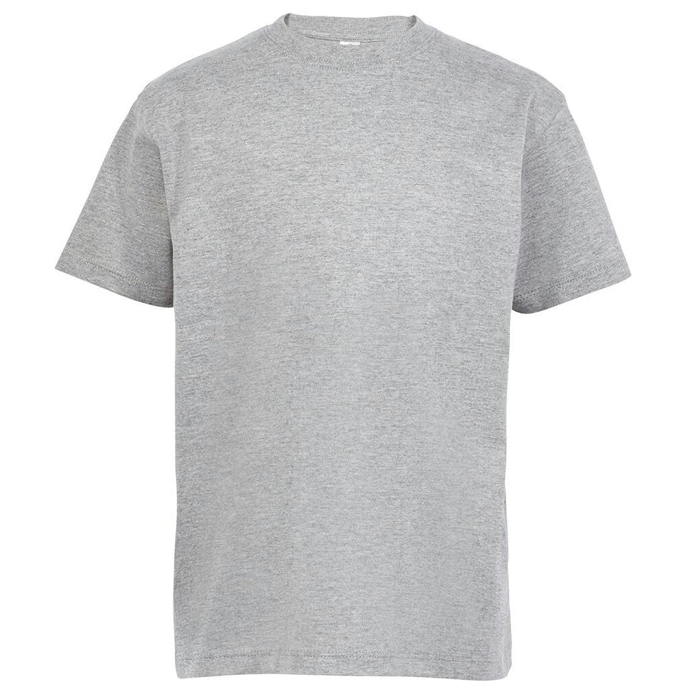 SOLS Kids Unisex Imperial Heavy Cotton Short Sleeve T-Shirt - Heather Grey - Heather Grey - 100% Cotton