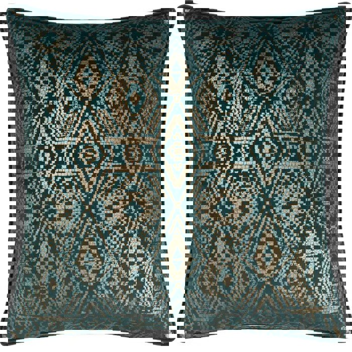 Paoletti Tayanna Velvet Metallic Cushion Cover - Emerald