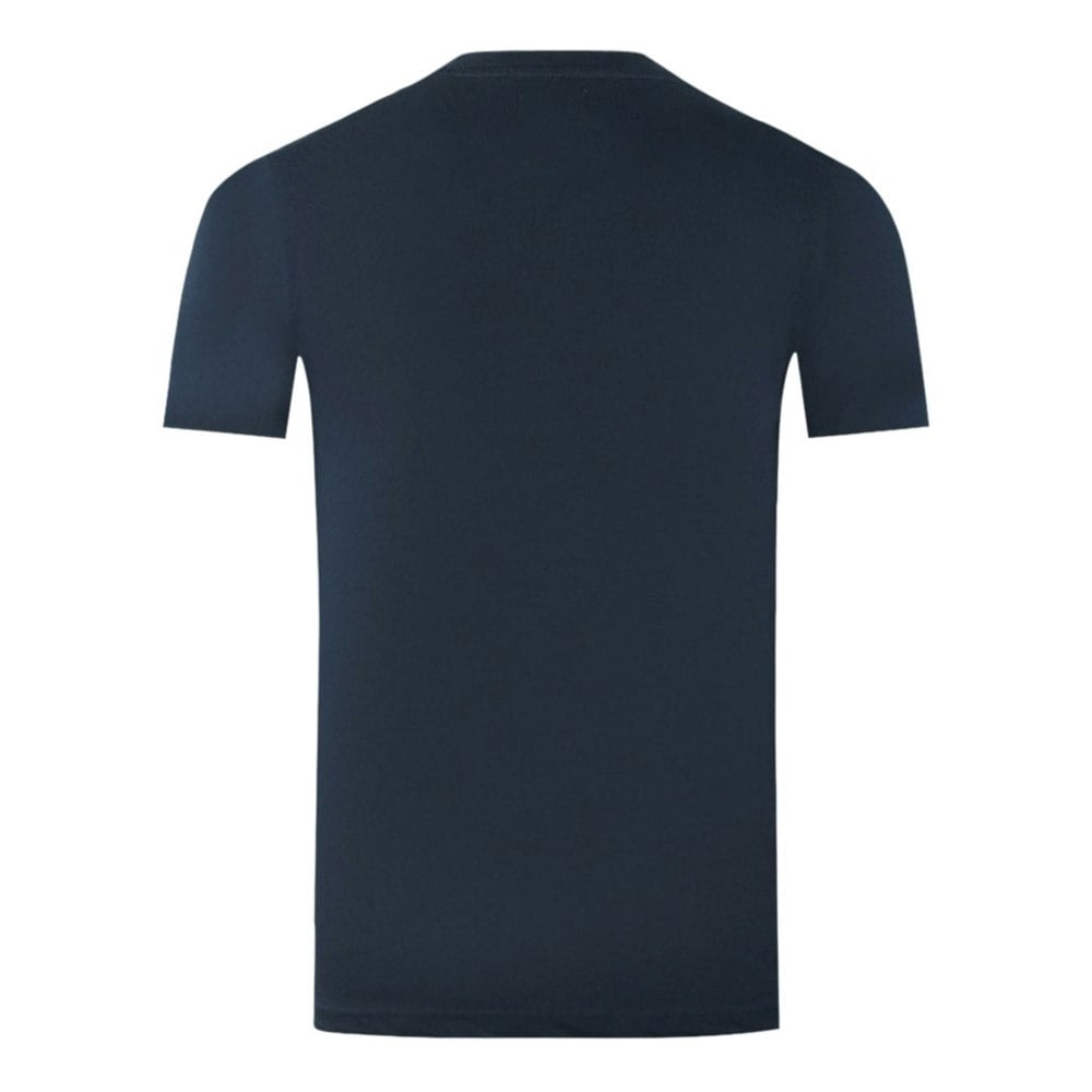 Aquascutum London Aldis Brand Logo On Chest T-Shirt - Navy Blue