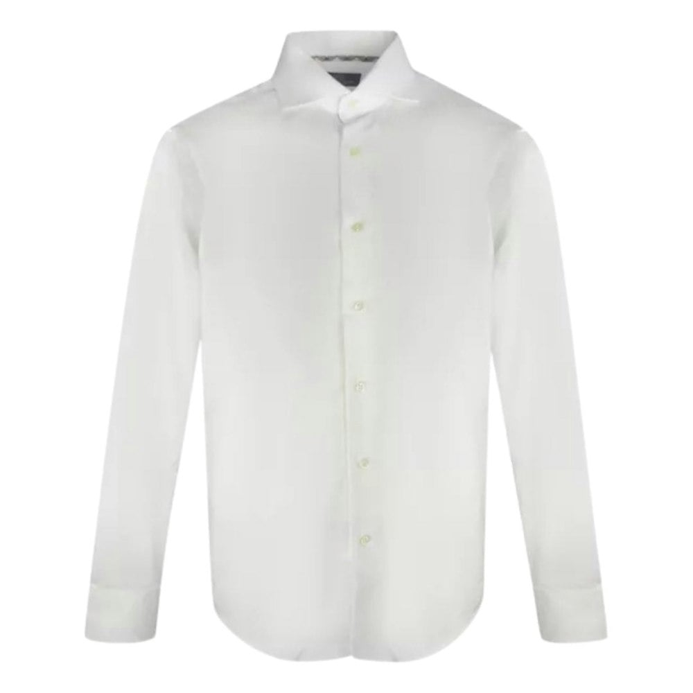 Aquascutum Plain Long Sleeved White Shirt XS