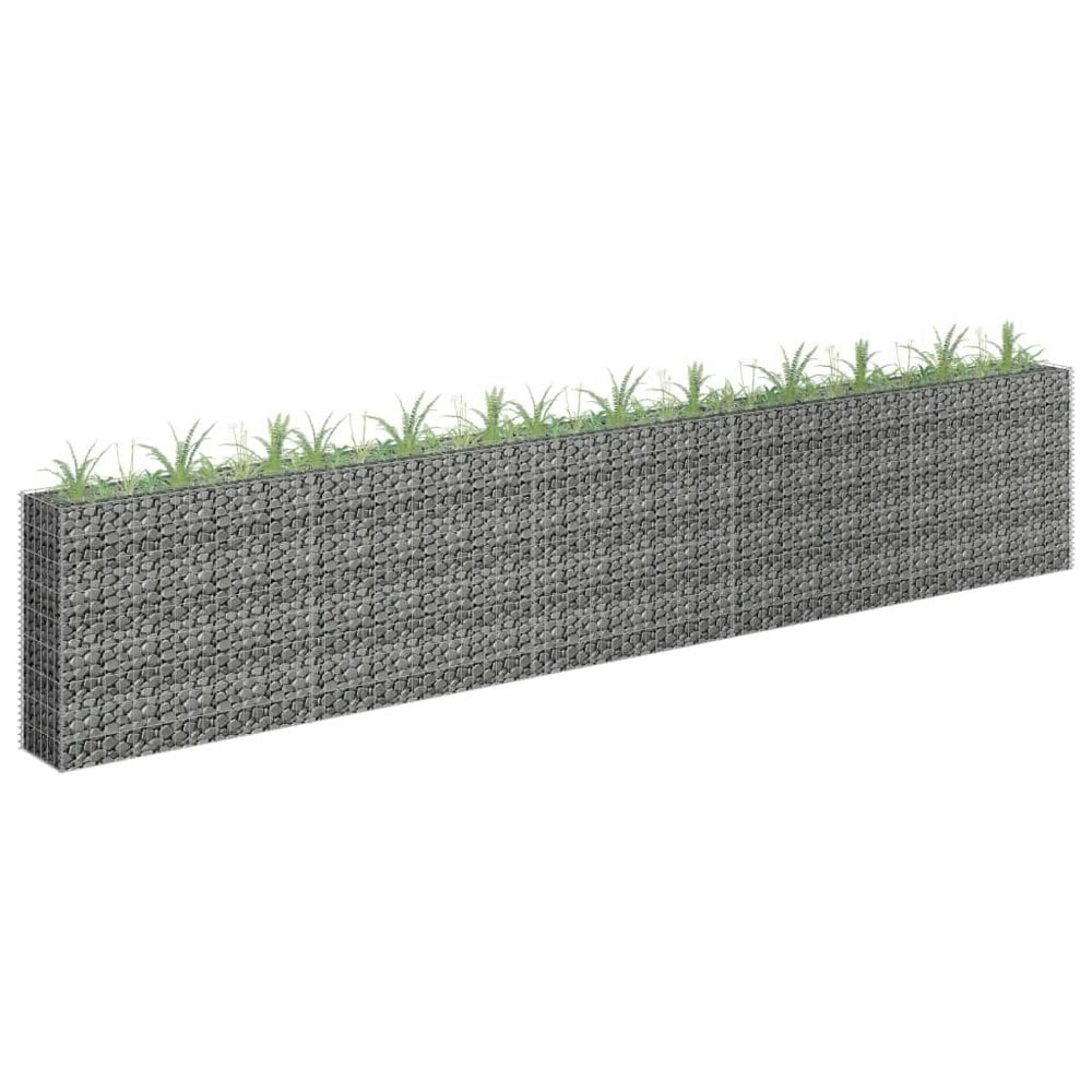 Berkfield Gabion Raised Bed Galvanised Steel 450x30x90 cm