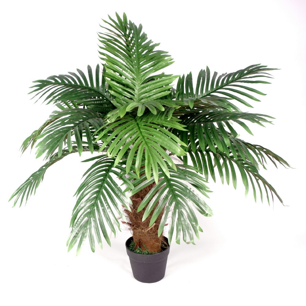 Leaf Brown/Green Artificial Princess Palm Tree - Brown Trunk - - - Green 100Cm