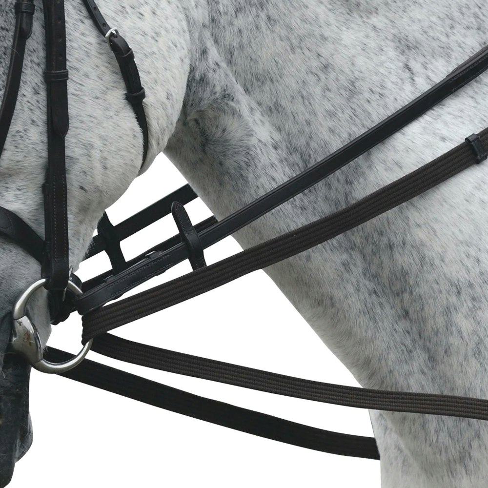 Shires Cotton Horse Web Reins - Black