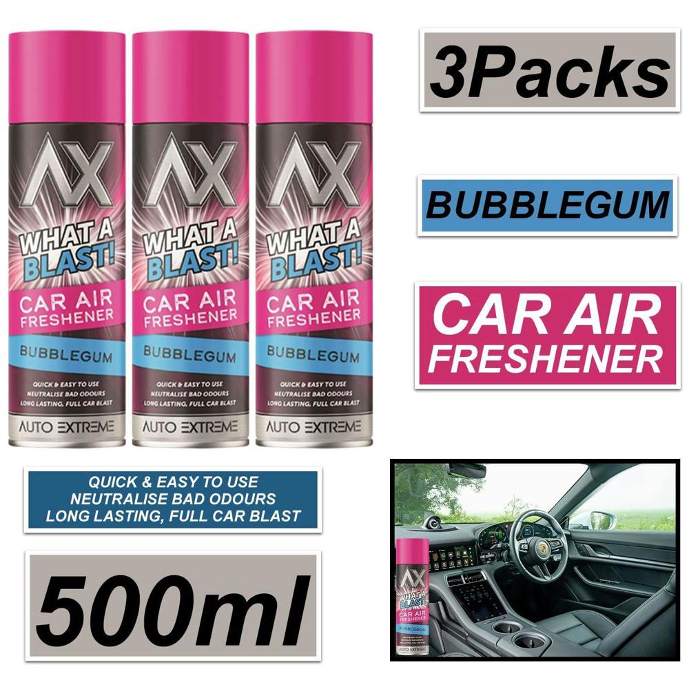 Auto Extreme 3X - What A Blast! Bubblegum Car Air Freshener Spray 500ml