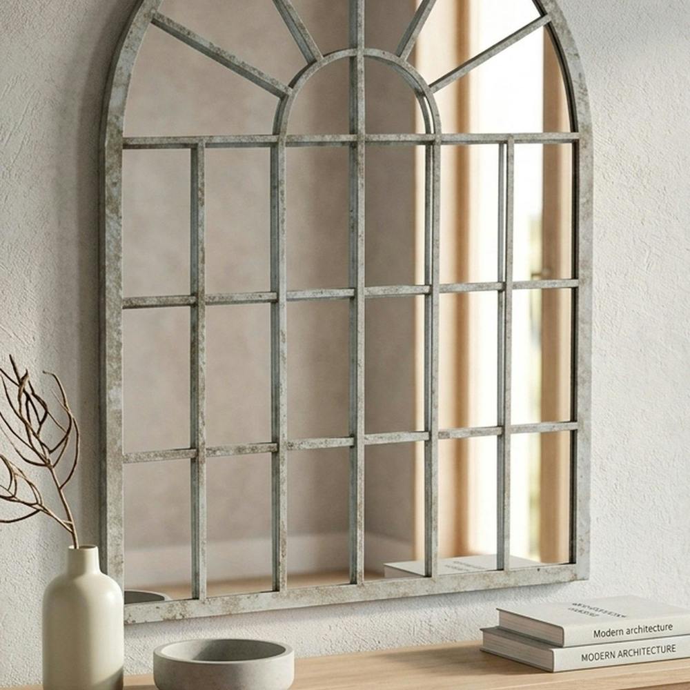 Garden Greatness Relica Haxton Rustic Arched Wall Mirror