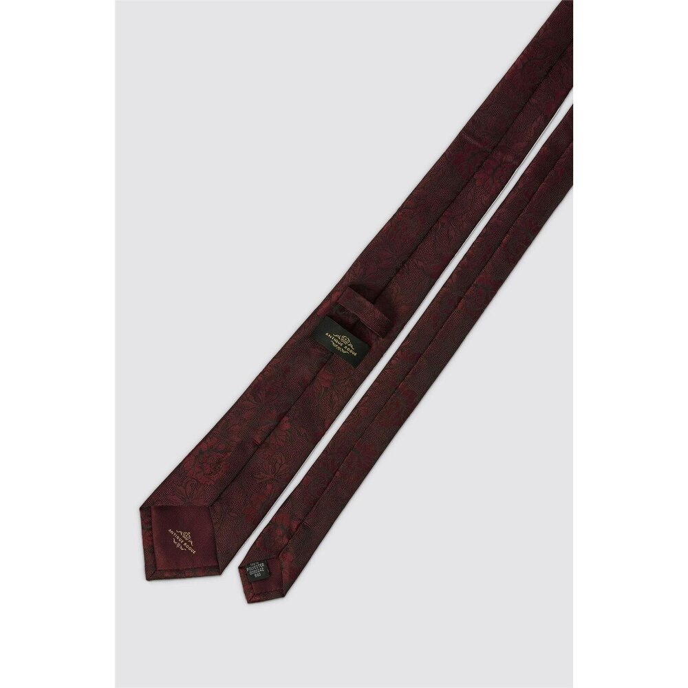 Antique Rogue Burgundy Floral Party Tie