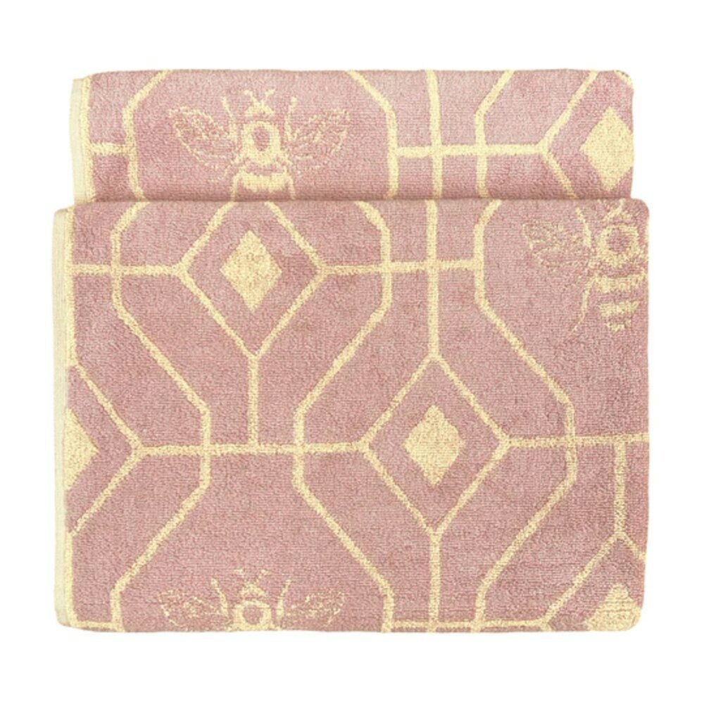 Furn Bee Deco Geometric Jacquard Bath Towel - Blush